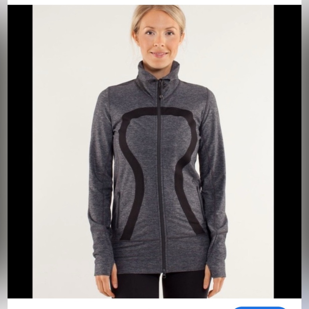 Lululemon Gray and Black Zip Up jacket